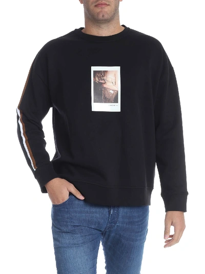 Shop N°21 Black Crewneck Sweatshirt With Multicolor Print