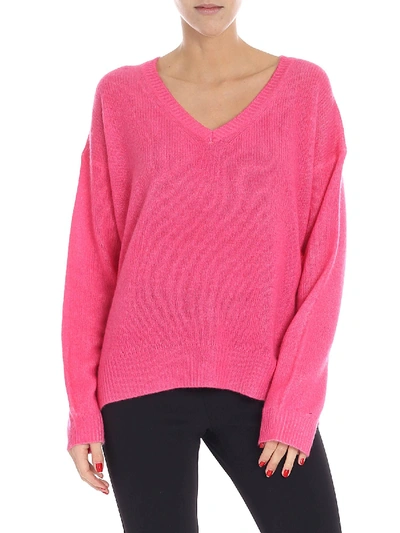 Shop Majestic Filatures Fuchsia Cashmere Pullover