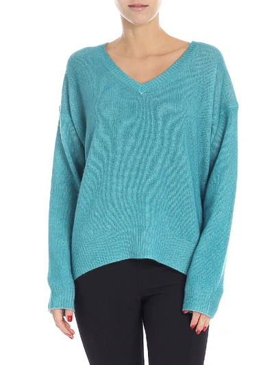 Shop Majestic Filatures Green Water Cashmere Sweater