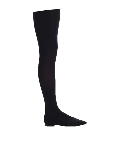 Shop Anna Baiguera "annadea" Black Stretch Cuissardes