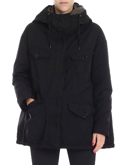 Shop Aspesi Black "sorbole" Down Jacket