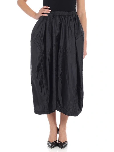 Shop Comme Des Garçons Black Midi Skirt