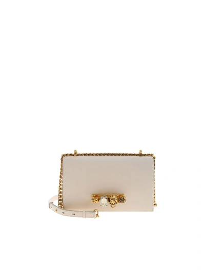 Shop Alexander Mcqueen Beige "gioiello" Cross-body Bag