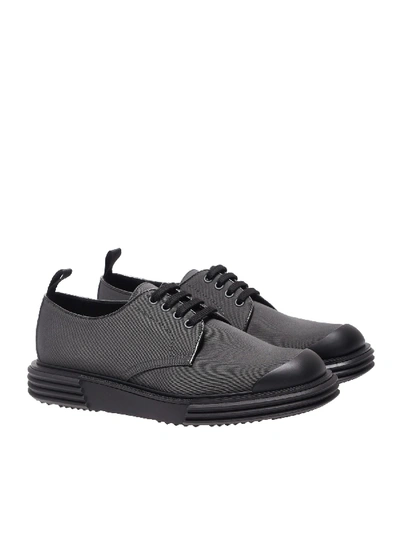 Shop Prada Dark Grey Fabric Shoes