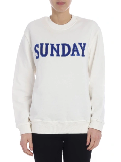 Shop Alberta Ferretti Sunday White Sweatshirt
