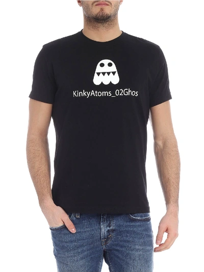 Shop Aspesi Kinky Atoms Black T-shirt