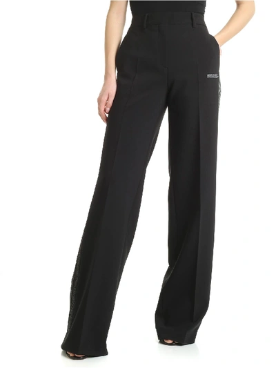 Shop Off-white Palazzo Trousers In Black