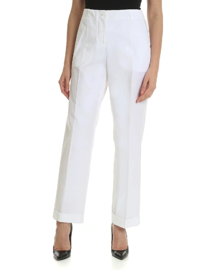 Shop Aspesi Tailored White Trousers