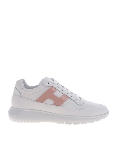 Shop Hogan H371 Sneakers In White Leather