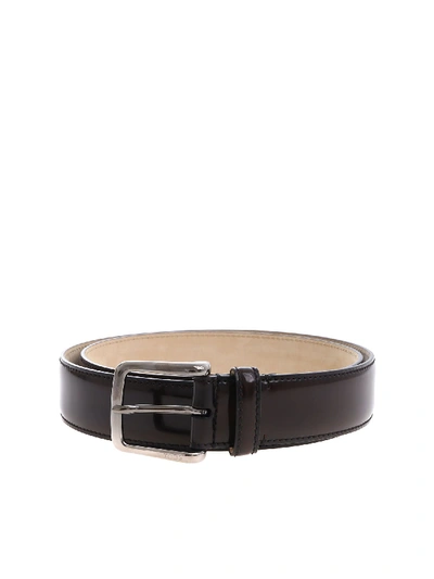 Shop Tod's Men's Belt In Brown Leather