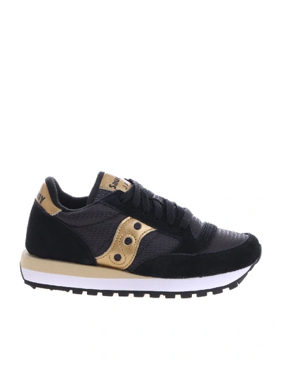 Shop Saucony Sneakers In Black And Gold