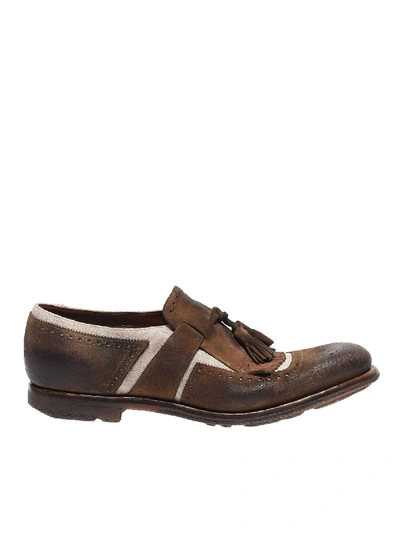 Shop Church's Shanghai Loafers In Brown Suede
