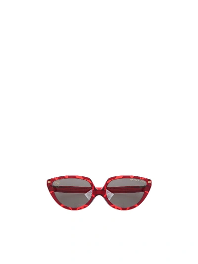 Shop Mykita Sos Butterfly Glasses With Red Giraffe Print