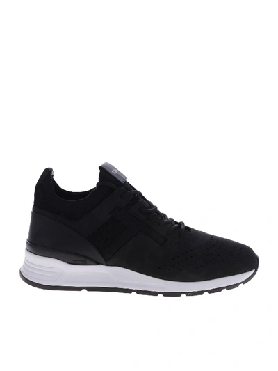 Shop Tod's Black Nubuck Sneakers