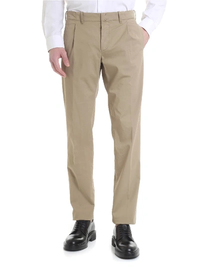 Shop Incotex Slim Fit Trousers In Beige