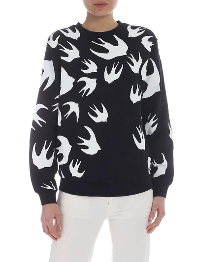 Shop Mcq By Alexander Mcqueen Mcq Sweatshirt With Swallows In Black