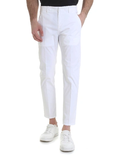 Shop Dondup Alfredo Trousers In White