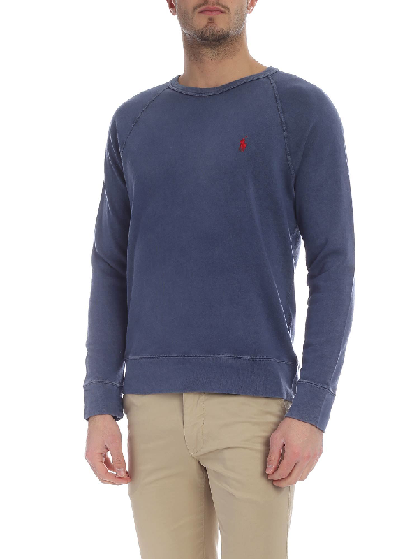navy blue polo sweatshirt