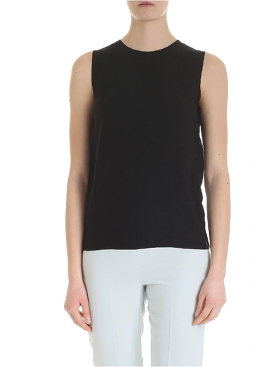 Shop Theory Top In Black Silk