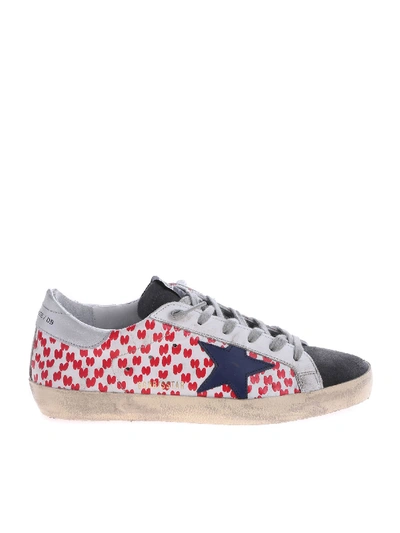 Shop Golden Goose Sneakers Superstar In White And Red