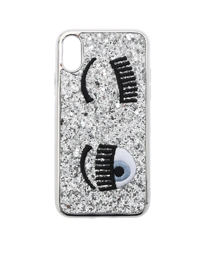 Shop Chiara Ferragni Flirting Silver Cover For Iphone X/xs