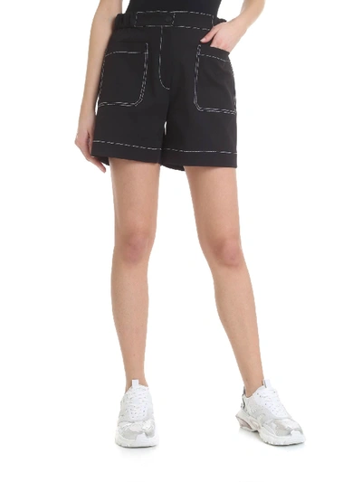 Shop Kenzo Stylized High-waisted Shorts In Black