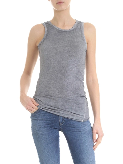 Shop Avant Toi Faded Gray Sleeveless Top In Grey