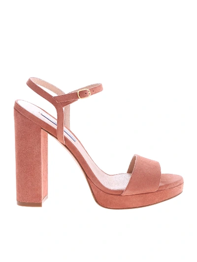 Shop Stuart Weitzman Sandals In Pink Suede