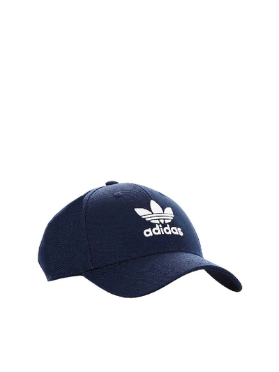 Shop Adidas Originals Trefoil Cap In Navy Blue