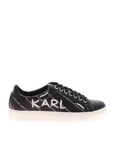 Shop Karl Lagerfeld Kupsole Icon Sneakers In Black
