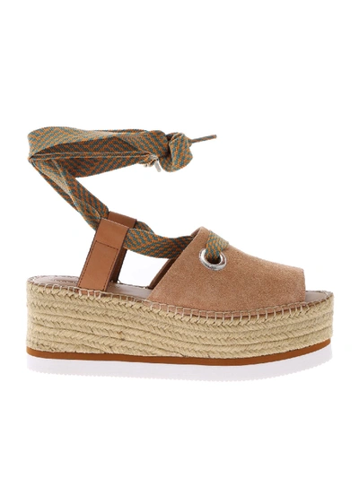 Shop See By Chloé Glyn Amber Sandals In Beige Sandals