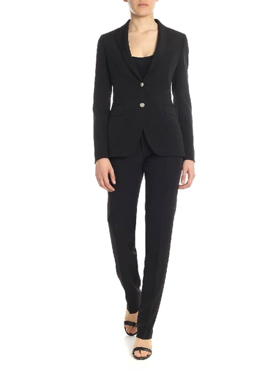 Shop Tagliatore Alicya Single-breated Suit In Black