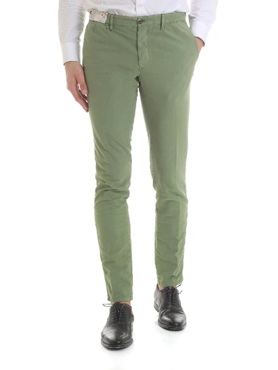Shop Incotex Chino Trousers In Green