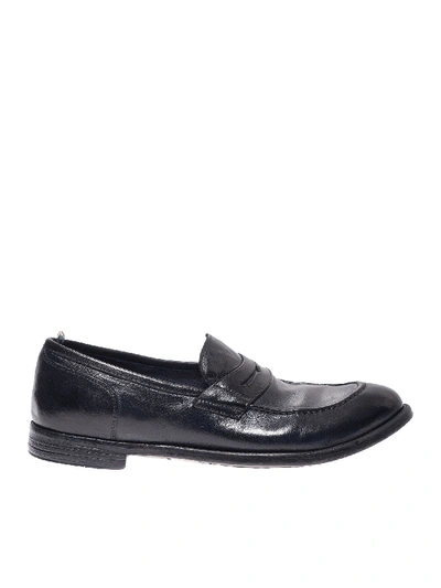 Shop Officine Creative Arc Loafers In Dark Blue Leather