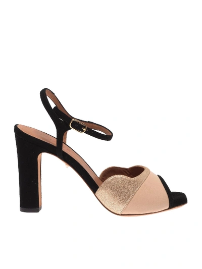 Shop Chie Mihara Joana Sandals In Black And Golden