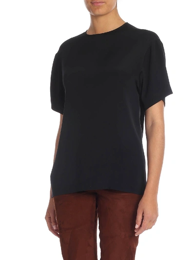 Shop Alberta Ferretti Black Acetate And Silk T-shirt