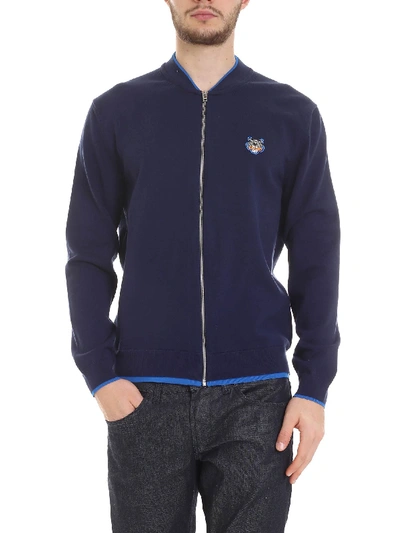 Shop Kenzo Sweatshirt With Blue Tiger Logo