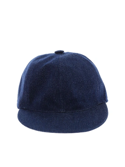 Shop Borsalino Baseball Hat In Blue Jeans Color