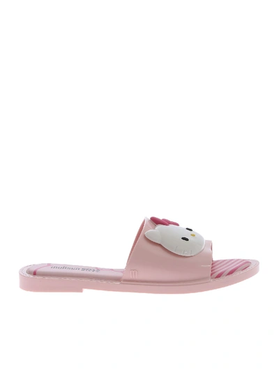 Shop Melissa Hello Kitty Slides In Pink