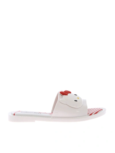 Shop Melissa Hello Kitty Slides In Ivory White