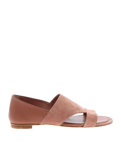 Shop Tod's Sandals In Pink Suede