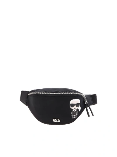 Shop Karl Lagerfeld K/ikonik Waistbag In Black