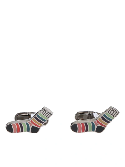Shop Paul Smith Multicolor Striped Cufflinks