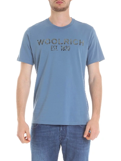 Shop Woolrich East 1830 T-shirt In Light Blue