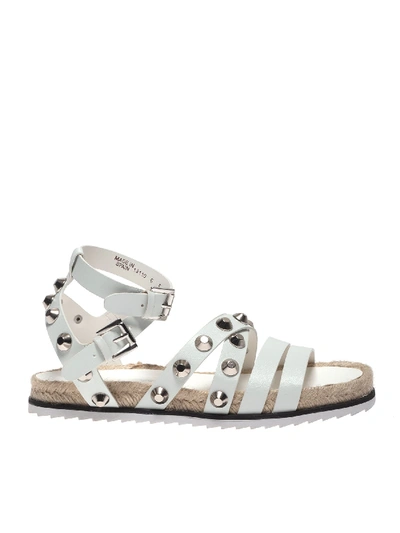 Shop Kendall + Kylie Bianca Sandals In Leather With Studs In White