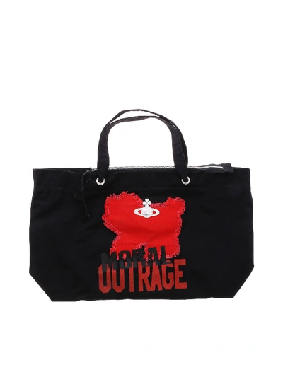 Shop Vivienne Westwood Anglomania Black Westminster Moral Outrage Bag