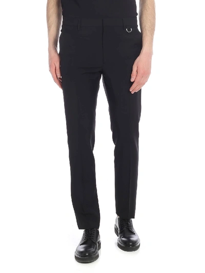 Shop Valentino Black Trousers With Side Band