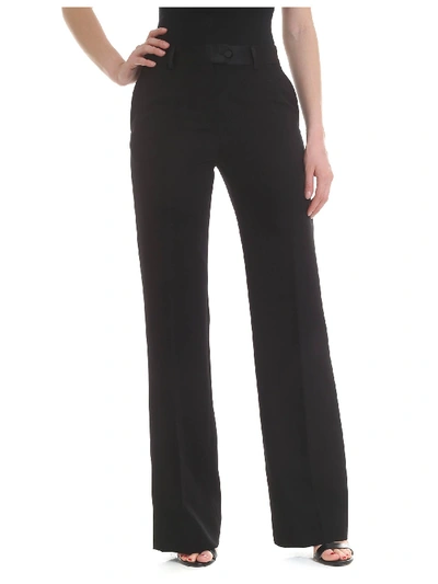 Shop Paul Smith Light Wool Palazzo Trousers In Black