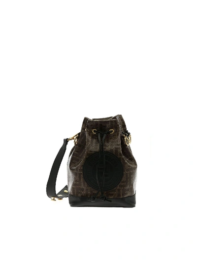 Shop Fendi Mon Tresor Bucket Bag In Brown