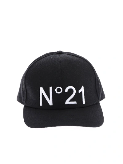 Shop N°21 N ° 21 Embroidered Cap In Black